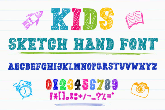 Kids Sketch Hand: A Handwritten Font for Authentic School Charm