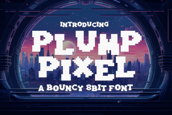 Plump Pixel: A Bouncy 8-Bit Font for Joyful Designs