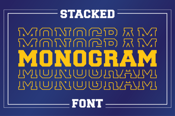 Stacked Monogram: Bold Typography for Dynamic Sports Shirts