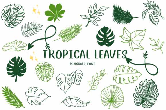Tropical Leaves: A Dingbats Font for Nature-Inspired Design